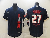 Angels 27 Mike Trout Navy Nike 2021 MLB All-Star FlexBase Jersey,baseball caps,new era cap wholesale,wholesale hats